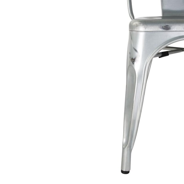 Stoelen | BISTRO | Staal | Silver | In-/Outdoor | Stapelbaar | 4 Stuks | 425x510x850(h)mm