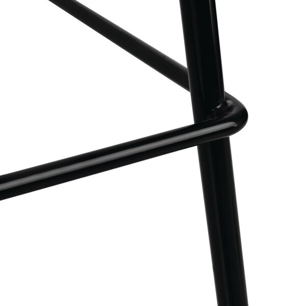 Barkrukken | RVS | Black | In-/Outdoor | Stapelbaar | 4 Stuks | 500x540x1020(h)mm
