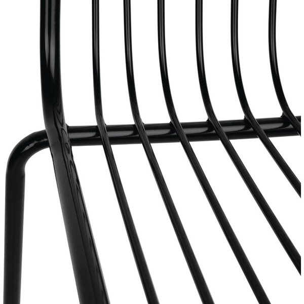 Barkrukken | RVS | Black | In-/Outdoor | Stapelbaar | 4 Stuks | 500x540x1020(h)mm