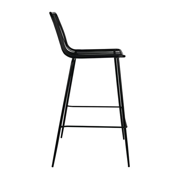 Barkrukken | RVS | Black | In-/Outdoor | Stapelbaar | 4 Stuks | 500x540x1020(h)mm