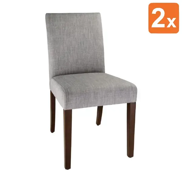 Stoelen | CHISWICK | Textiel/Hout | Grey | Houtlook Poten | Indoor | 2 Stuks | 450x600x910(h)mm