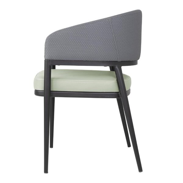 Stoelen | MERIDIAN | Stof/Staal | Pistache | Zwart Frame | Indoor | 2 Stuks | 550x570x773(h)mm