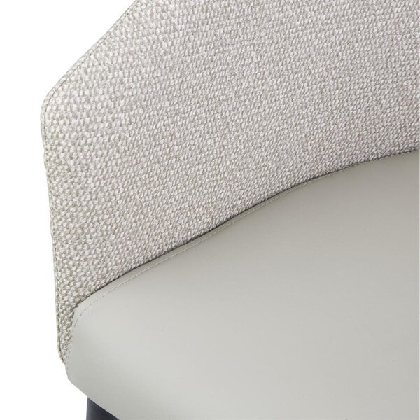 Stoelen | SLOANE | Stof/Staal | Creme | Zwarte Poten | Indoor | 2 Stuks | 530x540x778(h)mm