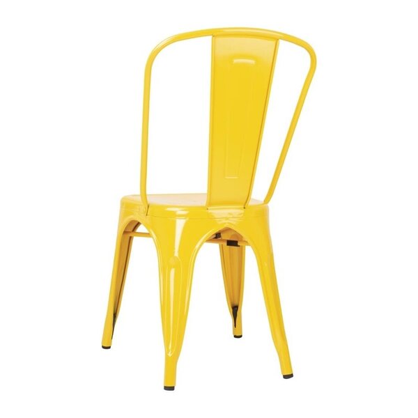 Stoelen | BISTRO | Staal | Yellow | In-/Outdoor | Stapelbaar | 4 Stuks | 425x510x850(h)mm