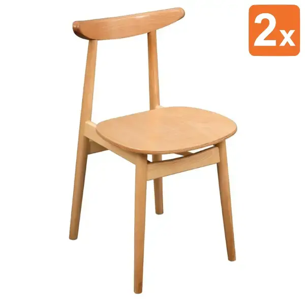 Stoelen | Hout | Beech | Indoor | 2 Stuks | 430x480x790(h)mm