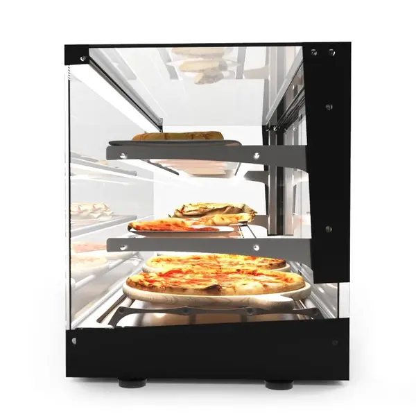 Neutrale Vitrine | LOGIC | Zwart | 3 Niveaus | 1190x395x460(h)mm