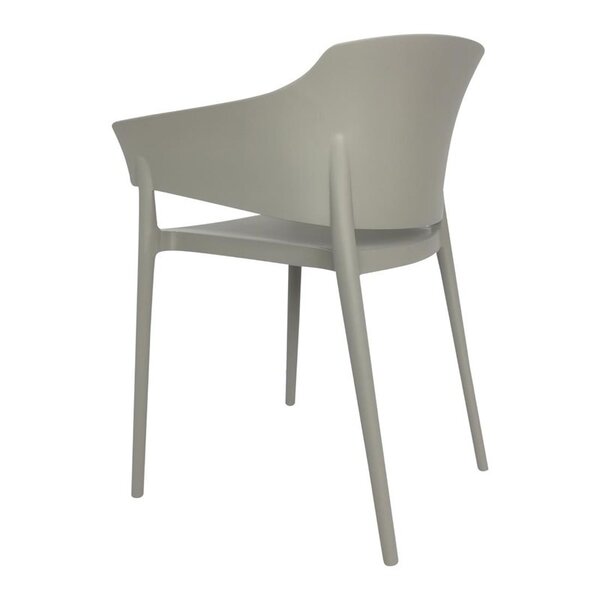 Stoelen | LORENZO | Kunststof | Grey | In-/Outdoor | Stapelbaar | 2 Stuks | 530x500x775(h)mm