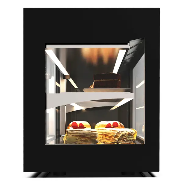 Tapasvitrine | LOGIC+ | Zwart | 6x 1/3 GN | +2°C/+6°C | Geforceerd | 2 Niveaus | 1320x380x460(h)mm