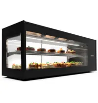 SAYL Tapasvitrine | LOGIC+ | Zwart | 6x 1/3 GN | +2°C/+6°C | Geforceerd | 2 Niveaus | 1320x380x460(h)mm 
