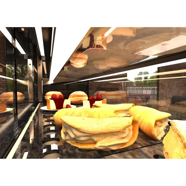 Tapasvitrine | LOGIC+ | Zwart | +2°C/+6°C | Geforceerd | 2 Niveaus | 1320x380x460(h)mm