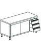 Mastro Werkbank | RVS | Schuifdeuren + Laden (Rechts) | Diepte 700 | Hoogte 850 | Breedte 1200-2000 