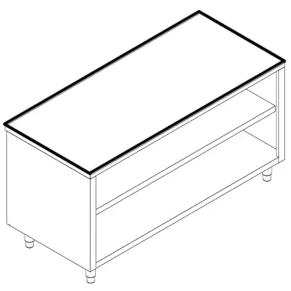 Werkbank | RVS | Open Vak | Diepte 600 | Hoogte 850 | Breedte 600-2000