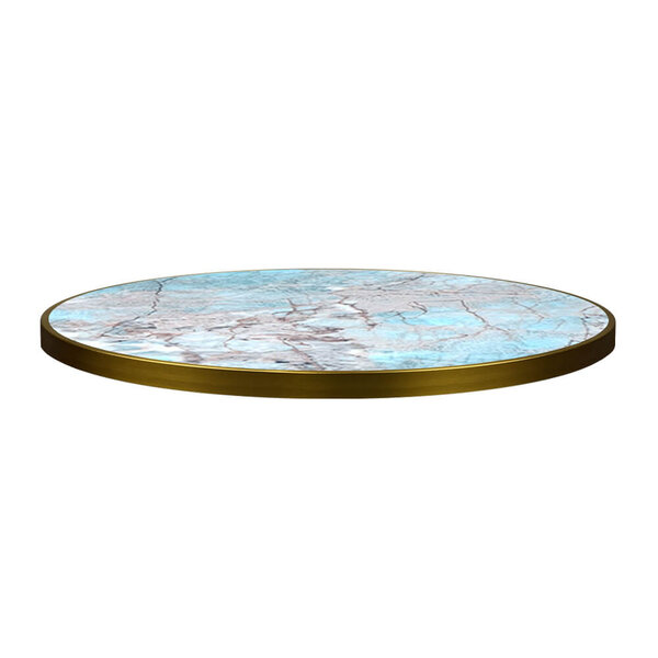 Tafelblad | FAUX MARMER | Marmerlook (Groen) | Indoor | Ø600x30(h)mm