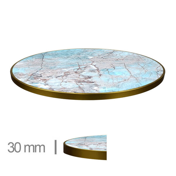 Tafelblad | FAUX MARMER | Marmerlook (Groen) | Indoor | Ø700x30(h)mm