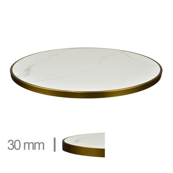 Tafelblad | FAUX MARMER | Marmerlook (Wit) | Indoor | Ø600x30(h)mm