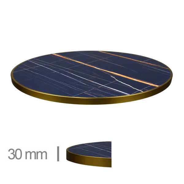 Tafelblad | FAUX MARMER | Marmerlook (Amber) | Indoor | Ø700x30(h)mm