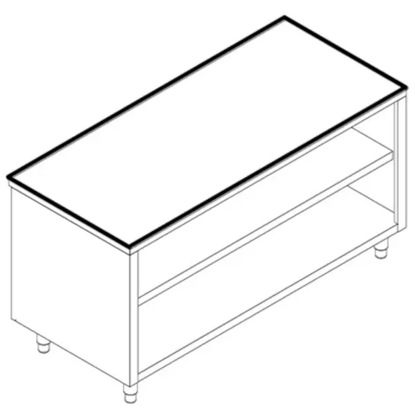 Werkbank | RVS | Open Vak | Diepte 800 | Hoogte 850 | Breedte 600-2000