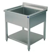 Mastro Spoeltafel | RVS | 1 Spoelbak | Bodemschap | Achteropstand | Zelfmontage | 800x600x850(h)mm