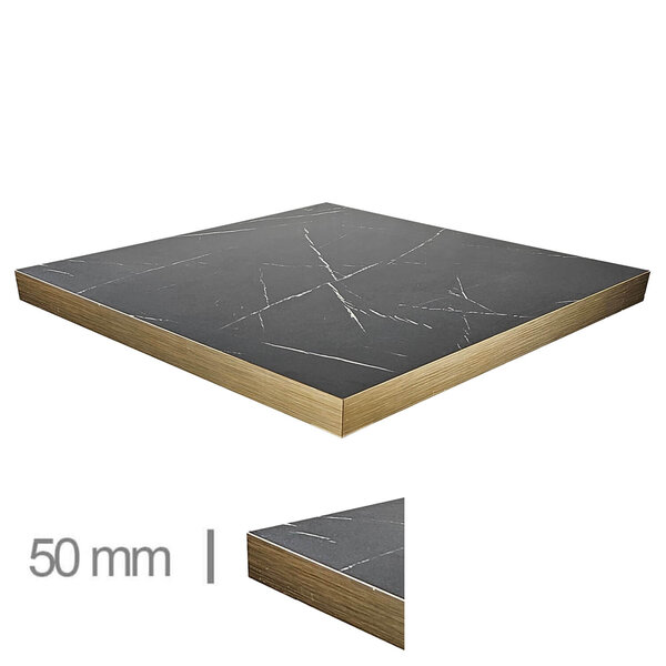 Tafelblad | DUBLIN | Marmerlook (Zwart) | Indoor | 700x700x50(h)mm