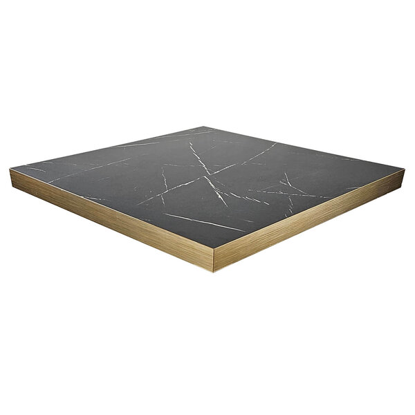 Tafelblad | DUBLIN | Marmerlook (Zwart) | Indoor | 700x700x50(h)mm
