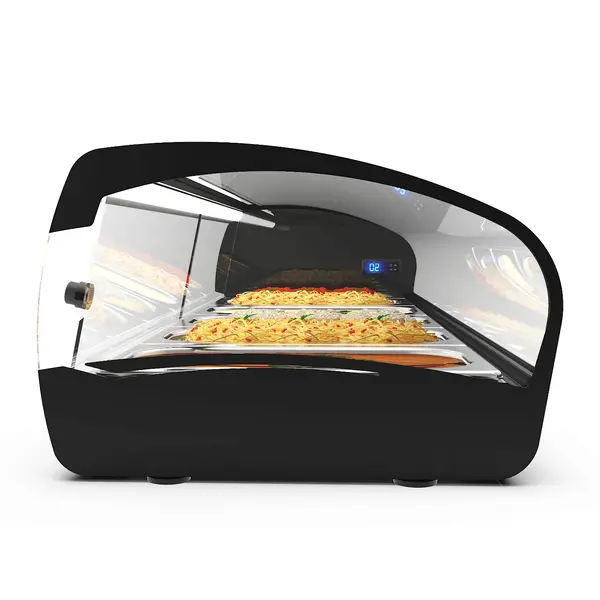 Tapasvitrine | SHARK | Zwart | 8x 1/3 GN | +2°C/+6°C | Statisch | 1 Niveau | 1680x395x270(h)mm
