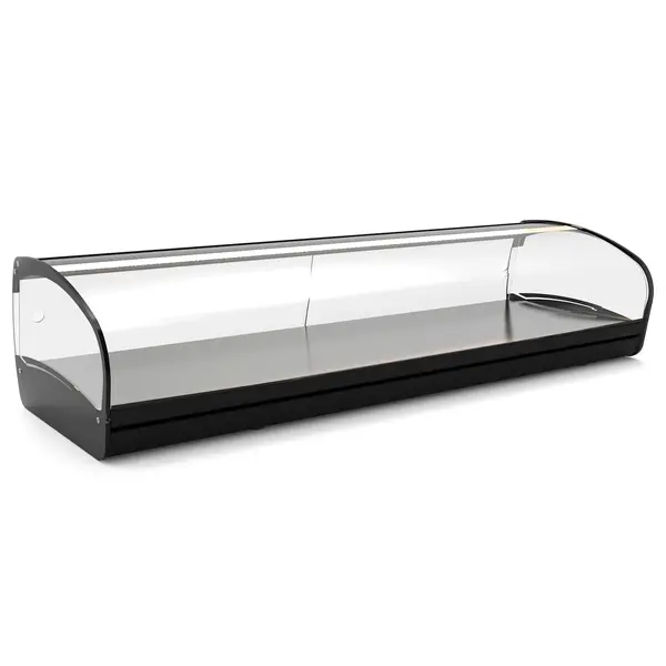 Neutrale Vitrine | SHARK | Zwart | 1 Niveau | 1190x395x270(h)mm