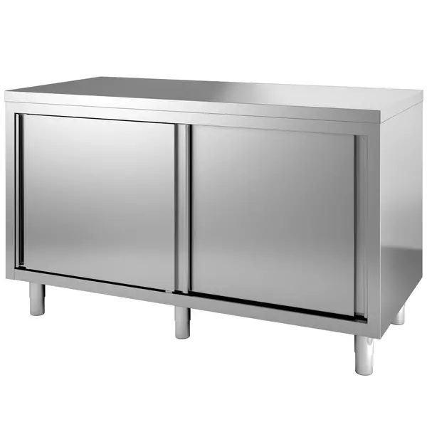 Werkbank | RVS | Schuifdeuren | Diepte 600 | Hoogte 900 | Breedte 1000-2900