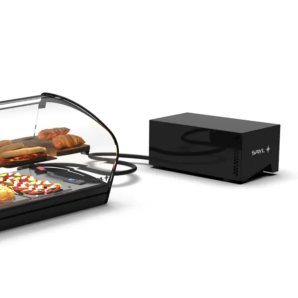 Tapasvitrine | SHARK | Zwart | +2°C/+6°C | Statisch | 2 Niveaus | Losse Koelunit (Inbouw) | 1190x395x340(h)mm