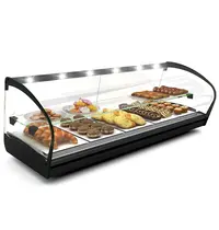 SAYL Verwarmde Tapasvitrine | SHARK | Zwart | 60°C/70°C | Statisch | 2 Niveaus | 1.04kW (230V) | 1190x395x340(h)mm 