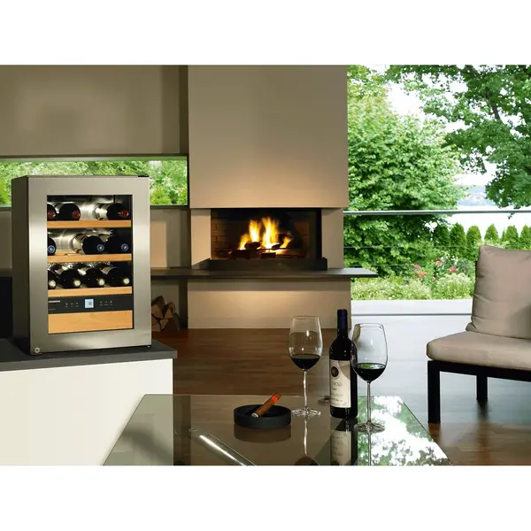 Wijnkoelkast | GRAND CRU | 12x 75cl | RVS | 1 Zone | +5°C/+20°C | Geforceerd | Temperatuur-/Deuralarm | 425x478x612(h)mm