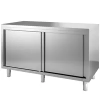 CombiSteel Werkbank | RVS | Schuifdeuren | Diepte 800 | Hoogte 900 | Breedte 1000-2900 