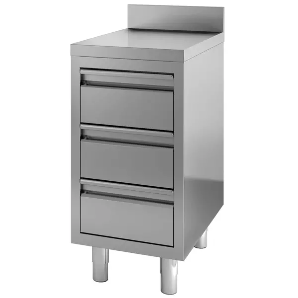 Werkbank | PRIME | RVS | Laden | Achteropstand | 400x700x850(h)mm