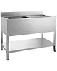 CombiSteel Spoeltafel | PRIME | RVS | 1 Spoelbak (Links) + Afdruipvlak | Bodemschap | Achteropstand | Zelfmontage | 1200x700x850(h)mm 
