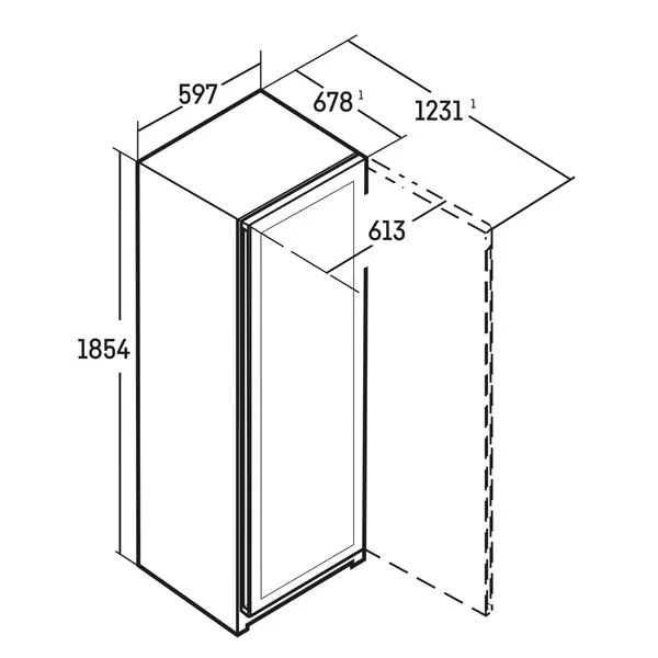 Wijnklimaatkast | VINIDOR | 106x 75cl | Zwart | 2 Zones | +5°C/+20°C | Geforceerd | Touchscreen + App | Temperatuur-/Deuralarm | Wielen | 597x678x1854(h)mm