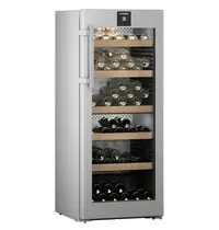 Liebherr Wijnklimaatkast | VINIDOR | 107x 75cl | RVS | 2 Zones | +5°C/+20°C | Geforceerd | Temperatuur-/Deuralarm | Wielen | 597x675x1454(h)mm 
