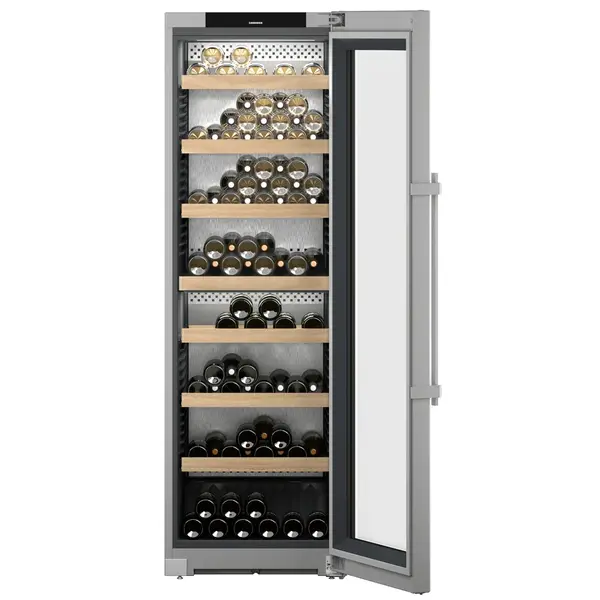 Wijnklimaatkast | VINIDOR | 155x 75cl | RVS | 2 Zones | +5°C/+20°C | Geforceerd | Temperatuur-/Deuralarm | Wielen | 597x675x1854(h)mm