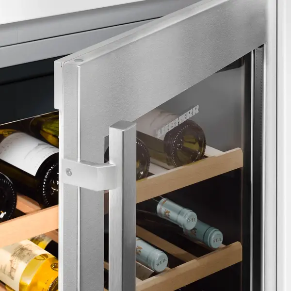 Inbouw-Wijnkoelkast | GRAND CRU | 46x 75cl | RVS | 1 Zone | +5°C/+20°C | Geforceerd | Temperatuur-/Deuralarm | 597x577x818(h)mm