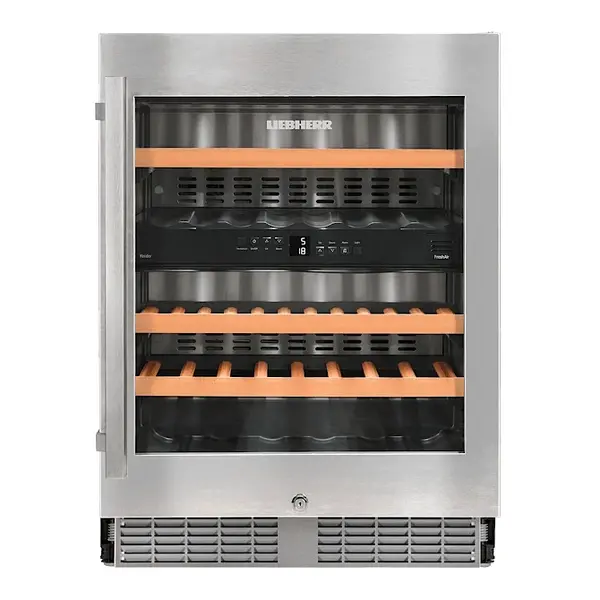 Inbouw-Wijnkoelkast | GRAND CRU | 34x 75cl | RVS | 2 Zones | +5°C/+20°C | Geforceerd | Temperatuur-/Deuralarm | 597x577x818(h)mm