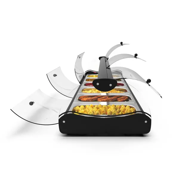 Tapasvitrine | SELF-SERVICE | Zwart | +2°C/+6°C | Statisch | 1 Niveau | Zelfbediening | 970x380x245(h)mm