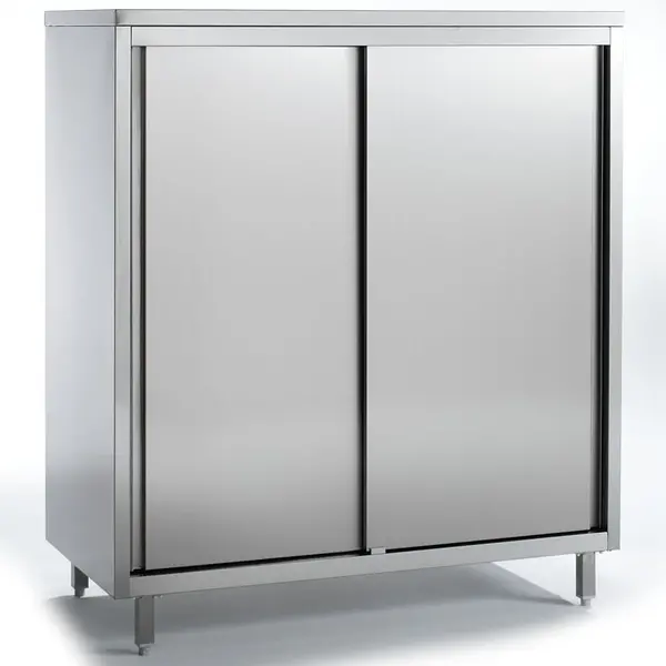 Voorraadkast | PRIME | RVS | Schuifdeuren | Diepte 600 | Hoogte 2000 | Breedte 1200-2000