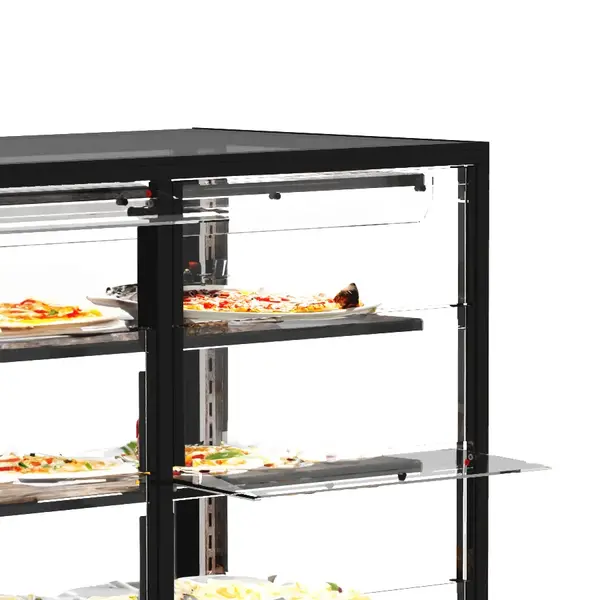 Warmhoudvitrine | INTEGRA | Zwart/Wit | 60°C/70°C | Geventileerd | 4 Niveaus | Zelfbediening | 1.56kW (230V) | Touchscreen | 1200x600x950(h)mm