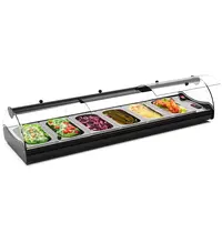 SAYL Tapasvitrine | SELF-SERVICE | Zwart | +2°C/+6°C | Statisch | 1 Niveau | Zelfbediening | Externe Koeling (Excl.) | 1175x395x245(h)mm 
