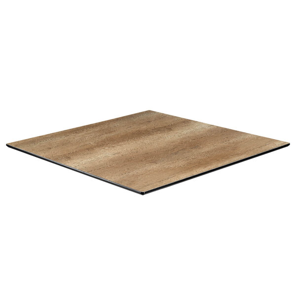 Tafelblad | COMPACT | Houtlook (Eiken) | In-/Outdoor | 690x690x12(h)mm