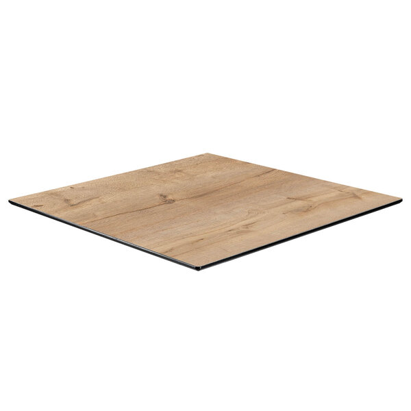 Tafelblad | COMPACT | Houtlook (Eiken) | In-/Outdoor | 690x690x12(h)mm