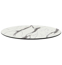 Werzalit Tafelblad | COMPACT | Marmerlook (Wit) | In-/Outdoor | Ø690x12(h)mm 