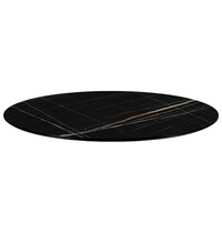 Werzalit Tafelblad | COMPACT | Marmerlook (Zwart) | In-/Outdoor | Ø690x12(h)mm 