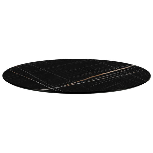 Tafelblad | COMPACT | Marmerlook (Zwart) | In-/Outdoor | Ø690x12(h)mm
