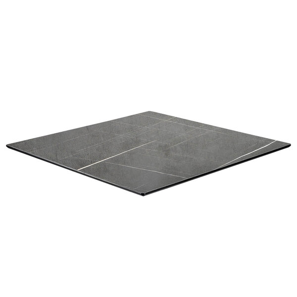 Tafelblad | COMPACT | Marmerlook (Zwart) | In-/Outdoor | 690x690x12(h)mm