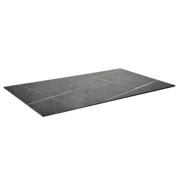 Tafelblad | COMPACT | Marmerlook (Zwart) | In-/Outdoor | 690x1200x12(h)mm