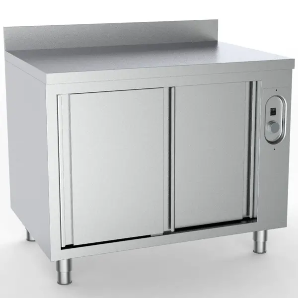 Warmhoudkast | ESSENTIAL | RVS | 30°C/80°C | Geventileerd | Schuifdeuren | 230V | Diepte 700 | Hoogte 850 | Breedte 1200-2000 | Achteropstand